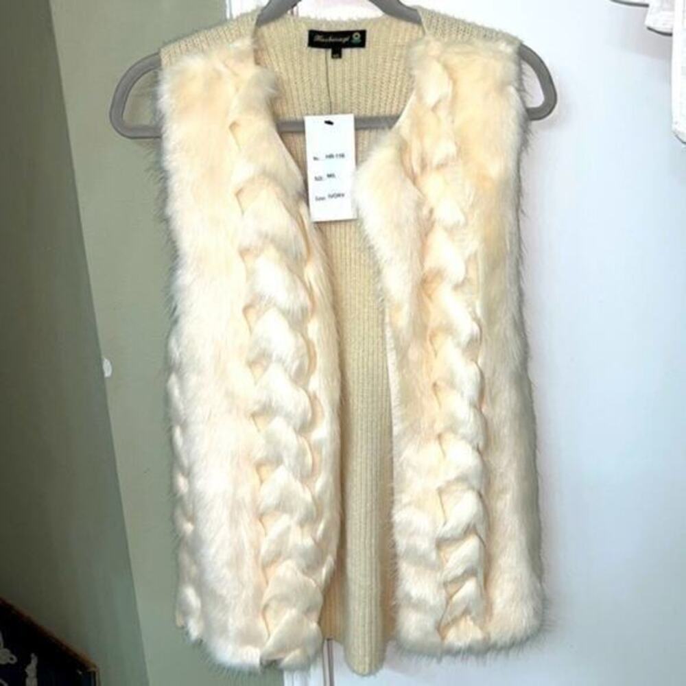 Boutique Faux Fur Sweater Vest